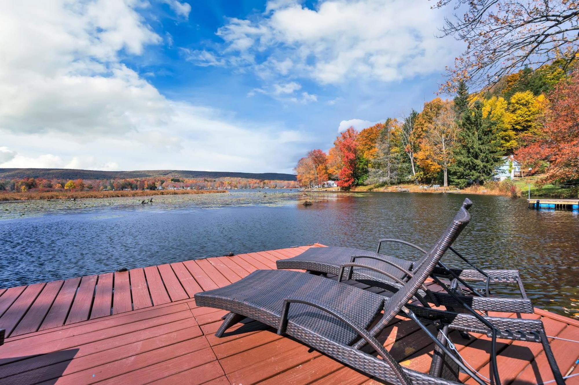 Lakefront A-Frame, Dock, Kayaks, Fire Place Lake Ariel Exterior foto