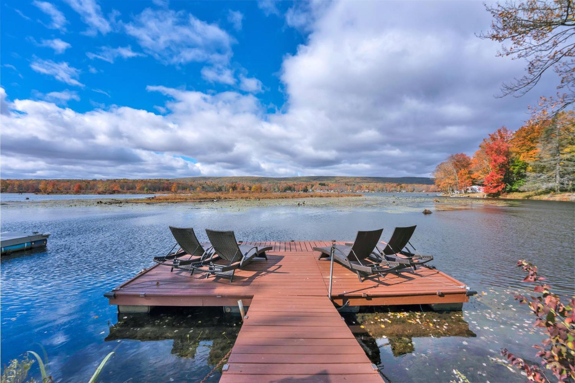 Lakefront A-Frame, Dock, Kayaks, Fire Place Lake Ariel Exterior foto